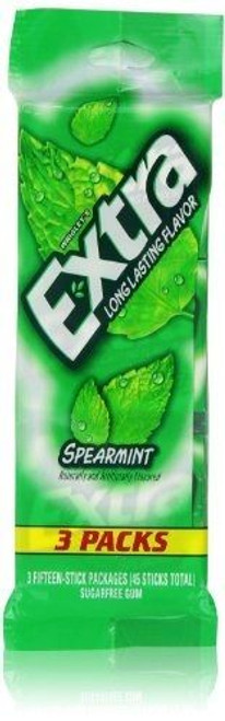 Extra Spearmint Sugar Free Gum 3 Pack
