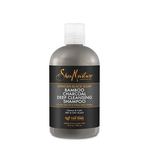 Shea Moisture African Black Soap Bamboo Charcoal Deep Cleansing Shampoo