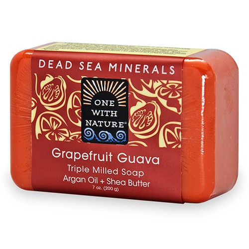 One With Nature Dead Sea Spa Grapefruit Guava Mineral Soap