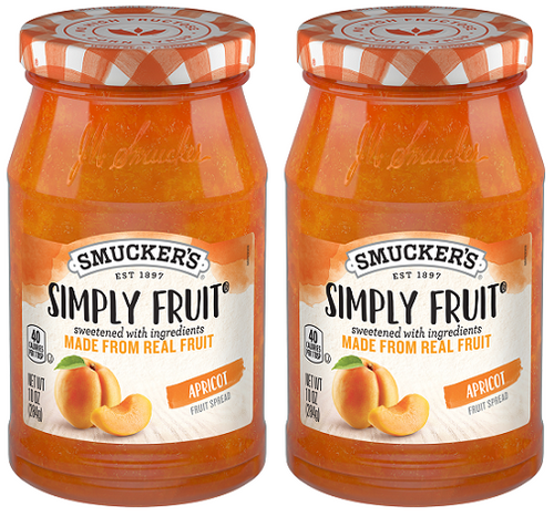 Smucker's Simply Fruit Apricot Fruit Spread 2 Pack