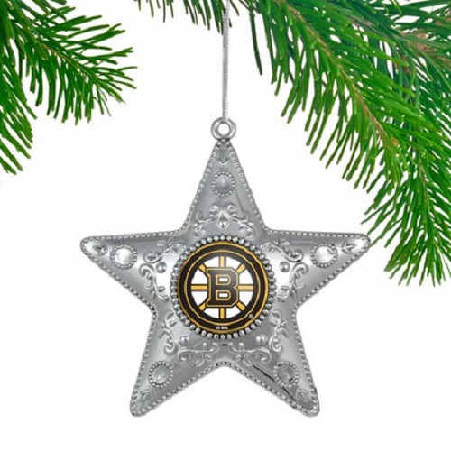 Boston Bruins NHL Sports Collectors Series Silver Star Ornament