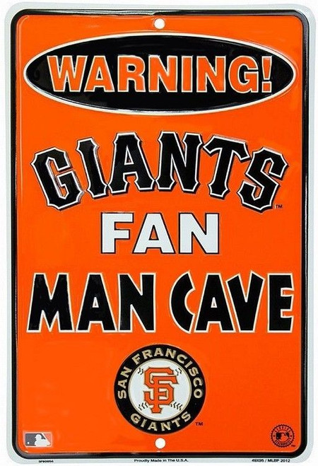 San Francisco Giants MLB Fan Man Cave Parking Sign