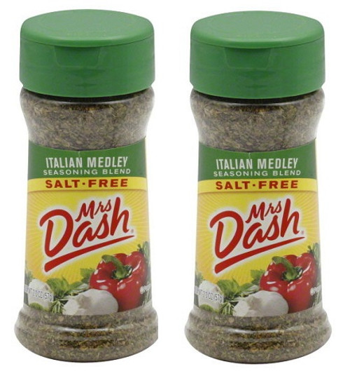 Mrs Dash Italian Medley Salt-Free Seasoning Blend 2.5 oz Bottle 2 Pack