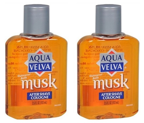 Aqua Velva Musk After Shave Cologne 2 Bottle Pack