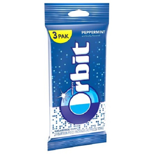 Orbit Peppermint Gum (3-Pack), 14-Sticks Per Pack