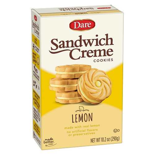 Dare Sandwich Creme Cookies Lemon