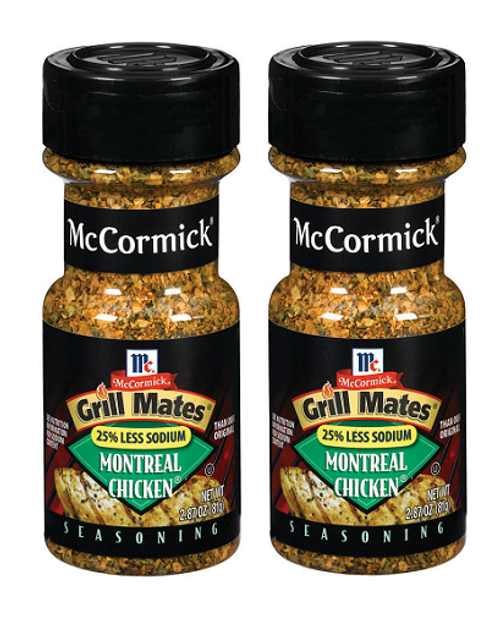 McCormick Grill Mates 25% Less Sodium Montreal Chicken Seasoning 2 Pack