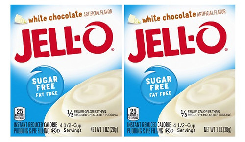 Jello Sugar Free White Chocolate Instant Pudding & Pie Filling Mix 2 Pack