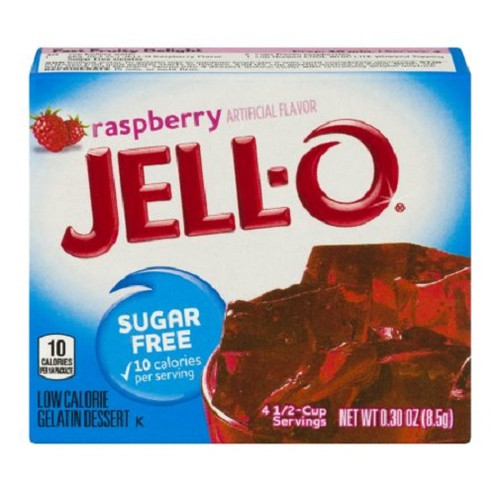 Jell-O Raspberry Sugar Free Instant Jello Gelatin Mix