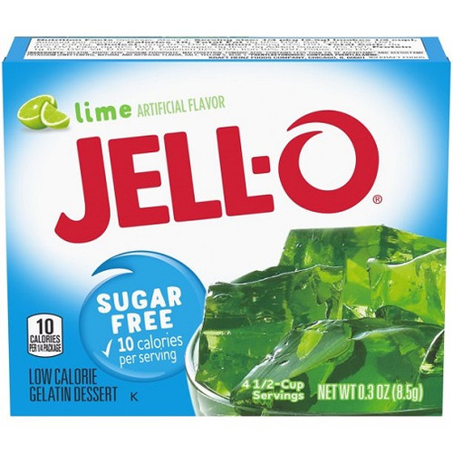 Jell-O Lime Sugar Free Instant Jello Gelatin Mix