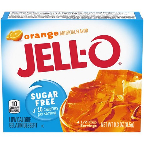 Jell-O Orange Sugar Free Instant Jello Gelatin Mix