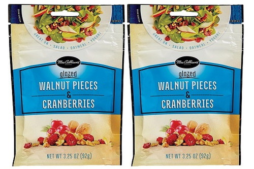 Mrs. Cubbisons Glazed Walnut Pieces and Cranberries 2 Pack