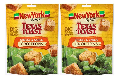 New York Texas Toast Cheese and Garlic Croutons 2 Pack