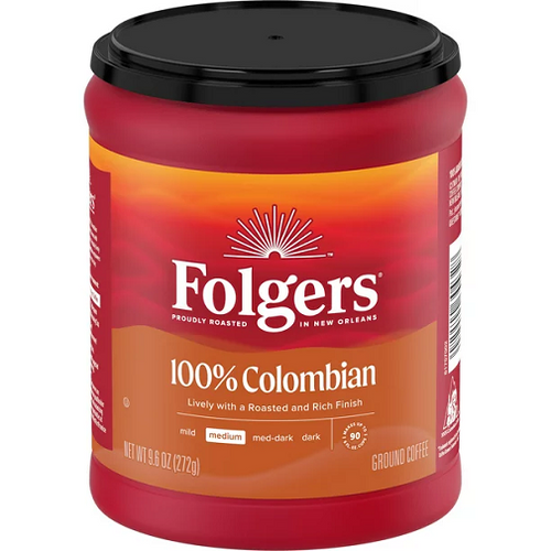 Folgers Coffee Medium 100% Colombian Ground