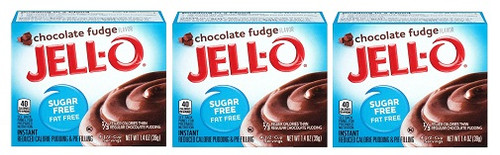 Jello Sugar Free Chocolate Fudge Pudding & Pie Filling Mix 3 Pack