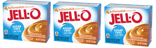 Jello Sugar Free Butterscotch Instant Pudding & Pie Filling Mix 3 Pack