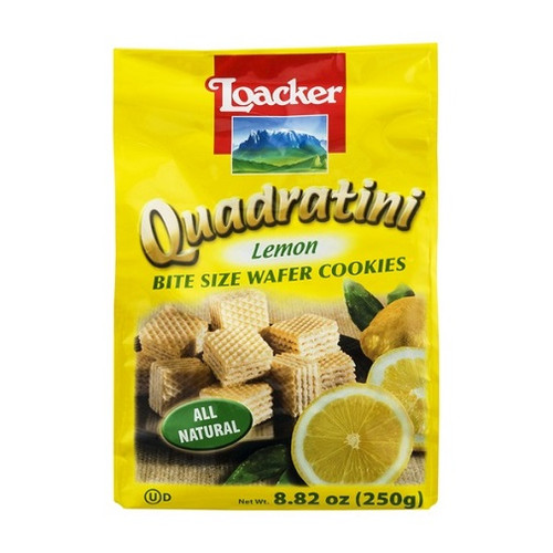Quadratini Bite Size Wafer Cookies Lemon