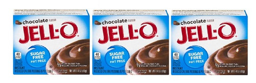 Jello Sugar Free Chocolate Instant Pudding & Pie Filling Mix 3 Pack