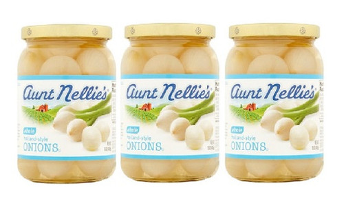 Aunt Nellie's Whole Holland Style Onions 3 Jar Pack