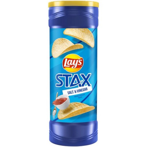 Lay's Stax Salt & Vinegar Potato Crisps Chips