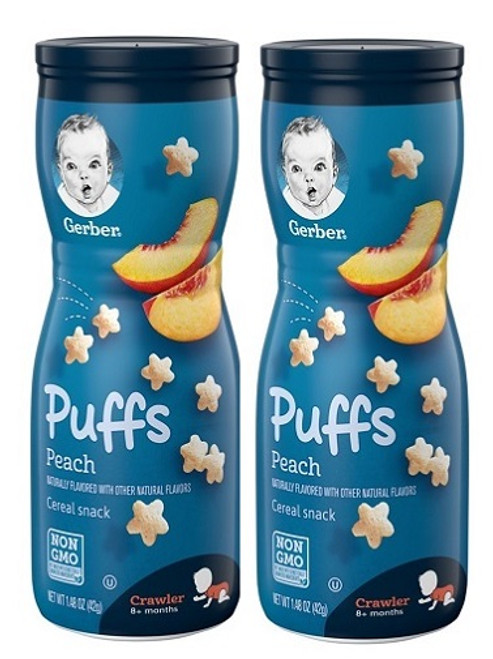 Gerber Puffs Peach Cereal Snack 2 Pack