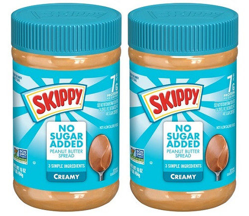 Skippy Creamy Peanut Butter Spread No Sugar Added 2 Pack