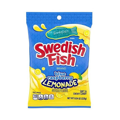 Swedish Fish Blue Raspberry Soft and Chewy Candy