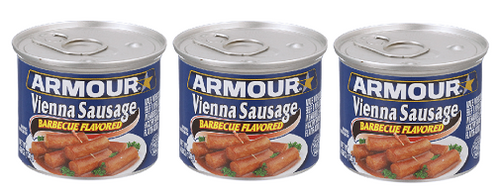 Armour Vienna Sausage Barbecue Flavored 3 Pack