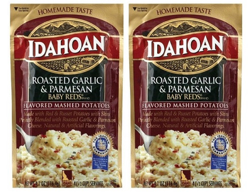 Idahoan Roasted Garlic & Parmesan Baby Reds Mashed Potatoes 2 Pack