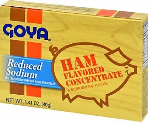 Goya Ham Flavored Concentrate Reduced Sodium Sazon Sabor a Jamon