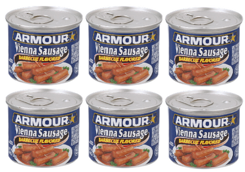 Armour Vienna Sausage Barbecue Flavored 6 Pack