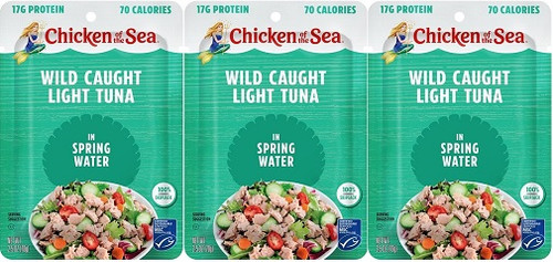 Chicken of the Sea Wild Caught Light Tuna in Spring Water 3 Pack