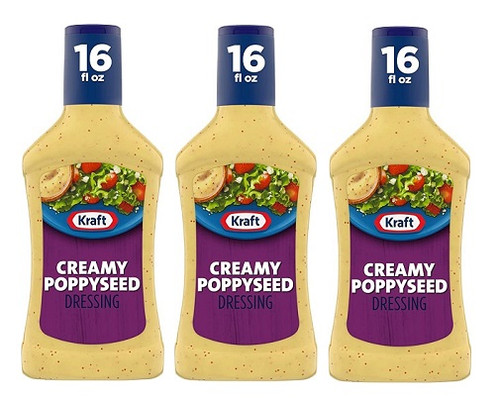 Kraft Creamy Poppyseed Salad Dressing 3 Pack