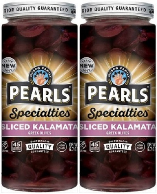 Pearls Specialties Sliced Kalamata Greek Olives 2 Pack