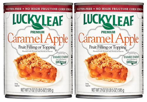 Lucky Leaf Premium Caramel Apple Fruit Filling or Topping 2 Pack