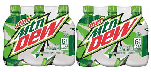 Diet Mountain Dew 16 oz 6 Bottle Pack 2 Pack