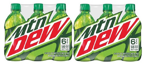 Mountain Dew 16 oz 6 Bottle Pack 2 Pack
