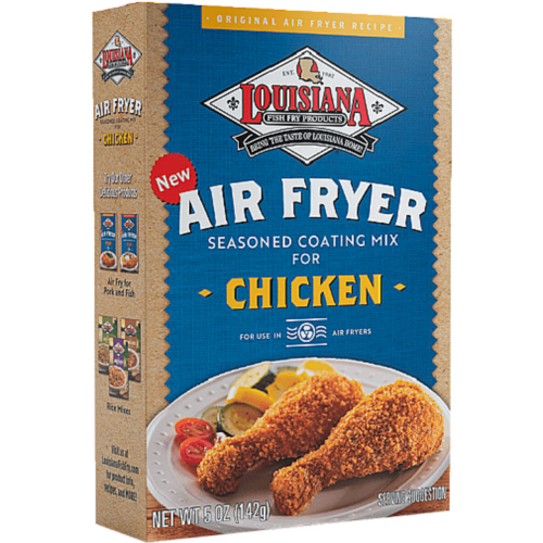 Louisiana Fish Fry Products Air Fryer Chicken Seasoned Coating Mix