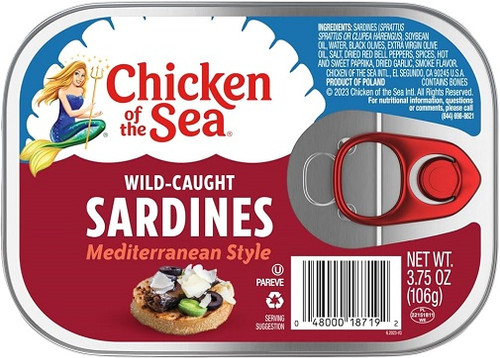 Chicken of the Sea Sardines Wild Caught Mediterranean Style