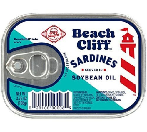 Beach Cliff Sardines in Soybean Oil