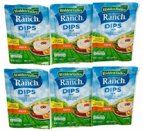 Hidden Valley Ranch Fiesta Dips Mix 6 Packets