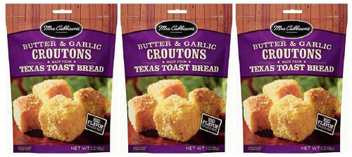 Mrs. Cubbison's Butter & Garlic Croutons Made From Texas Toast 3 Pack