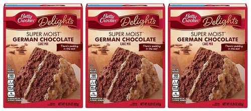 Betty Crocker Super Moist German Chocolate Cake Mix 3 Pack