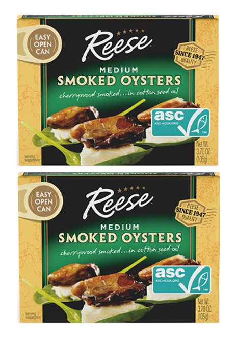 Reese Smoked Oysters Medium 2 Pack