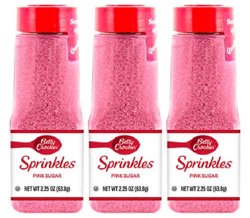 Betty Crocker Sprinkles Pink Sugar 3 Pack