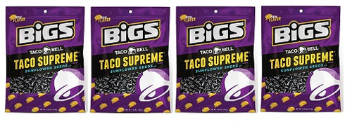 Bigs Taco Bell Taco Supreme Sunflower Seeds 4 Pack
