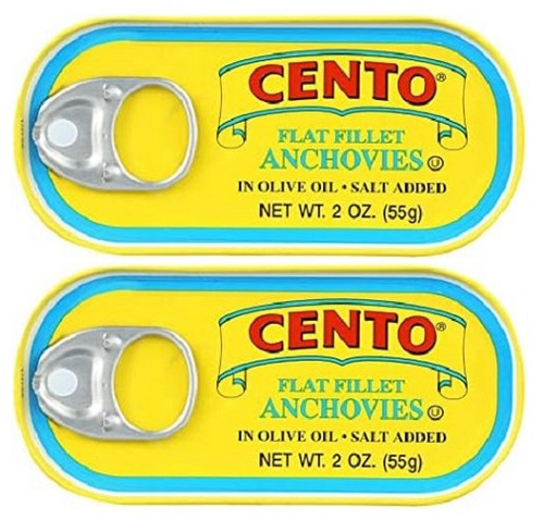 Cento Anchovies Flat Fillets in Olive Oil 2 Pack