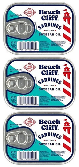 Beach Cliff Sardines in Soybean Oil 3 Pack