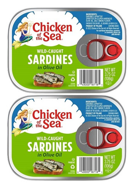 Chicken of the Sea Sardines Wild Caught in Olive Oil 2 Pack