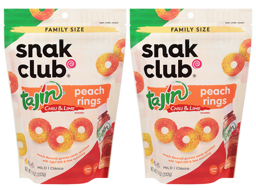 Snak Club Tajin Chili & Lime Peach Rings 2 Pack